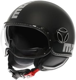 Resim MOMODESIGN Fgtr Evo Motosiklet Kaskı Açık Kask Mono Matt Black Silver XS 