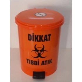 Resim Tıbbi Atık Kovası 25 Lt Pedallı 