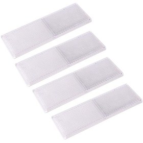 Resim Beyaz Kamyon Motosiklet Yapışkanlı Dikdörtgen Plastik Reflektör Yansıtıcı Uyarı Plaka Çıkartmaları Güvenlik İşareti Kırmızı/beyaz Çıkartmalar 50pcs 