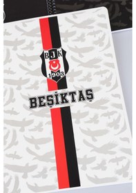 Resim Lisanslı Beşiktaş "tekli" Spırallı Çizgili A4 Karton Kapak 72 Yaprak Defter 