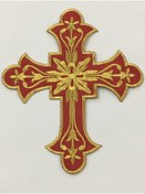 Resim karantuhafiye Haç Arma Peç Ütü Ile Yapışan Nakış Arma 20*16,5 Cm 