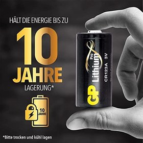 Resim Gp Batteries Gpcr123A Dl123A/Cr123A Boy Lityum Pil, 3 Volt, Tekli Kart 