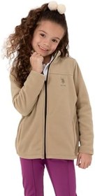 Resim U.S. Polo Assn. Kız Çocuk Açık Haki Hırka (Örme) 50317875-VR183 