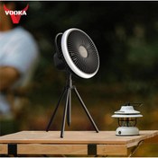 Resim VOOKA Vantilatör Masa Fan Tripodlu Led Işıklı 10.000 mAh Kamp Fanı Askılı Çok Fonksiyonlu Outdoor 