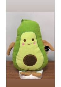 Resim Sevimli Avokado Meyve Peluş Oyuncak 40 Cm Hediyelik Uyku Arkadaşı Yeşil 