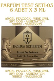 Resim Horus Nefertem TEST SETi-03 - 6 Adet x 3ml Parfüm Test Seti Keşif Seti Deneme Boyu Seti Deneme Seti Horus Nefertem 