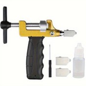 Resim 2'li El Kılavuzlu Cam Mozaik Kesici El Aletleri Seti, Cam, Ayna, Seramik Mozaik ve Sır Mozaik Kesme ve Kırma İçin 2 Tungsten Çelik Bıçaklı 