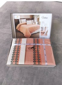 Resim Tivoli Çift Kişilik 4 Parça Havuzlu Pike Takımı-valerie-kayısı Kayısı 