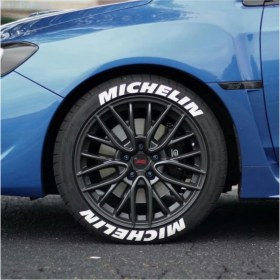 Resim AS Tuning Michelin Orijinal 3D Lastik Yazısı Michelin Lastik Yazısı 3D Lastik Yazısı 8 adet 