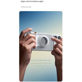 Resim Magsafe Uyumlu Manyetik Telefon Tutucu Bluetooth Deklanşörlü Fotoğraf Video Çekim Aparatı 