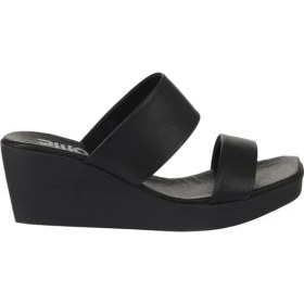 Resim Bueno Shoes Siyah Deri Kadın Dolgu Topuklu Terlik 01WY2409 01WY2409 