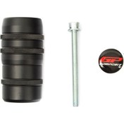 Resim GP Kompozit Honda XL750L Transalp 2023-2024 Uyumlu Egzoz Koruma Takozu Siyah 