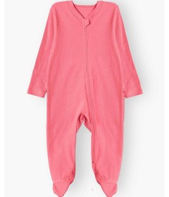 Resim Luess Kız Bebek Rahat Kalıp Mevsimlik %100 Pamuk Tulum - Pembe 0-3 Ay 6-9 Ay Pembe 