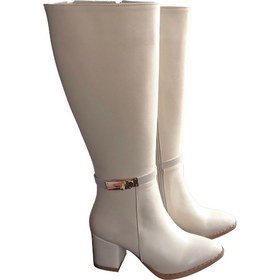 Resim Jeoli Bej Cilt Topuklu Çizme Çok Renkli 