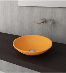 Resim Bocchi Venezia Çanak Lavabo 40 Cm Parlak Mandalina Sarı 