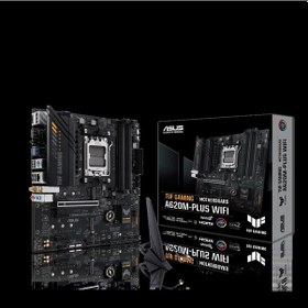 Resim Asus Tuf Gamıng A620m-plus Wıfı 6400mhz Oc Ddr5 Soket Am5 M.2 Hdmı Vga Matx Anakart 