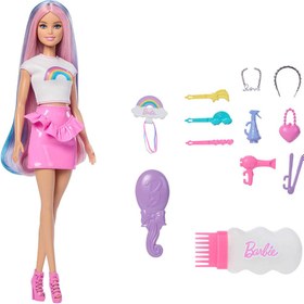 Resim Barbie Gökkuşağı Saçlar Bebeği JJP07 