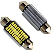 Resim Carub Ampül Sofit 12V 6W 30 Smd Metal Canbus 39 Mm Beyaz 2'Li Beyaz 