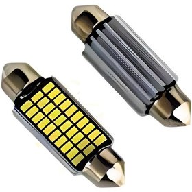 Resim Carub Ampül Sofit 12V 6W 30 Smd Metal Canbus 39 Mm Beyaz 2'Li Beyaz 