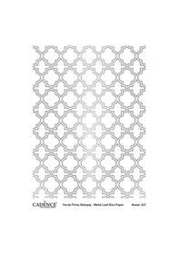 Resim Cadence Gümüş Varak Pirinç Dekoapaj Kağıdı - Model 27 