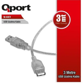 Resim QPORT Q-UZ3 3.0m USB2.0 UZATMA KABLOSU 