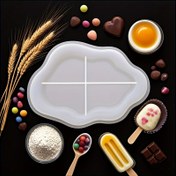 Resim Silikon Bulut Şekilli Kristal Masa Tepsisi Kalıbı - Yuvarlak Kenarlı ve Merkezi Kesimli - 356°F'ye Kadar Isıya Dayanıklı, Yapışmaz Kalıp - DIY Tatlı Büfeleri, Katmanlı Kekler, Kalıplar, Şeker Sergileri için - Kolay Çıkarma ve Hassas Uyum - Kristal Masa Düzenlemeleri için El Yapımı Tasarım 