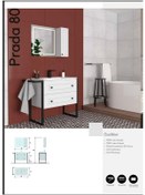 Resim Evros Prada 80 cm Banyo Dolabı Beyaz 