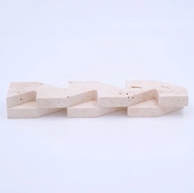 Resim Traverten Zigzag Dekoratif Obje 