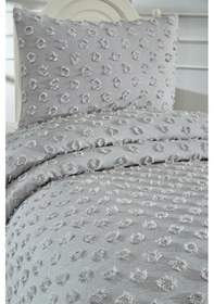 Resim Çeyiz Diyarı Konik 2 Parça Tek Kişilik Pike Takımı Gri Gri 