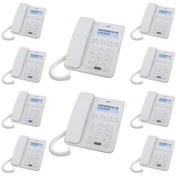 Resim 10 Adet Beyaz Karel TM145 Masaüstü Ofis Telefon Seti 