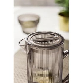 Resim NY Home Ews Arkilik Barok 1,5 Lt Füme Sürahi (Buzdolabı Kapak Rafına Sığar) 