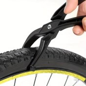 Resim 1 Adet Sağlam ABS Bisiklet Lastiği Kaldırma Aparatı - Ergonomik Tutuşlu Dağ Bisikleti Lastik Sökme Pensesi, Güvenli Tamir ve Bakım için Hassas Lever Mekanizması (Siyah), Çift Renk Saplı, Dayanıklı Yapı 