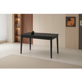 Resim Ortadan Açılır Büyüyen Yemek Masası Koyu Gri 70x120cm Gri 