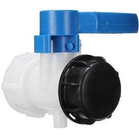Resim Pazly 62/75mm Plastik Ibc Tank Adaptörü, Kelebek Vanası Musluk, Korozyon Dayanıklı, Dn50 Su Tahliye Dn50 