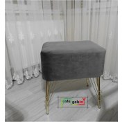 Resim AldaGelsin Ultra Lüks Metal Ayak Alda Parrot Puf Gold Ayak 