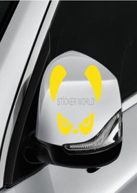 Resim Sticker World Panda Ayna Sticker 