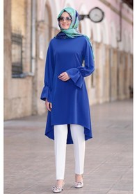 Resim Raika Moda Leman Büyük Beden Tesettür Tunik Saks 