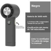 Resim Ev İçin Çok İşlevli Sessiz Elektrikli Taşınabilir Vantilatör Siyah, 