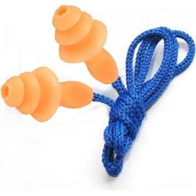 Resim Yüzücü Kulak Tıkacı 5 Adet Çam Tipi Ipli Su Geçirmez Tıkaç 