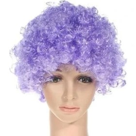 Resim Mor Renkli Kıvırcık Peruk 