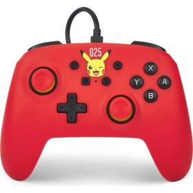 Resim Nintendo Switch Oyun Kolu Kablolu Lisanslı Laughing Pikachu Pokemon 025 Powera Oled, Switch 2 