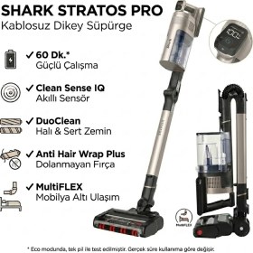 Resim Shark Stratos Pro Şarjlı Dikey Süpürge + Xiaomi Akıllı Dijital Baskül Hediye 