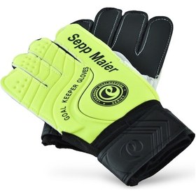 Resim 85k Dikişli Kaleci Eldiveni Yetişkin Ve Çocuk Kaleci Eldiveni 6-7-8-9-10 Numara Sarı 