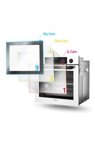 Resim Simfer 8215 Airfry Plus, Siyah Cam Dijital,10 Fonk 