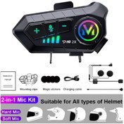 Resim Vothoon Y10 2x Motosiklet Kask Intercom Siyah 