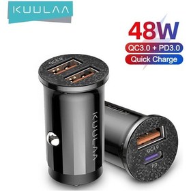 Resim Kuulaa Mini Usb Araba Şarjı Hızlı Şarj 4.0 Pd 3.0 48w Hızlı Şarj Şarj Cihazı İphone Uyumlu Huawei Xiaomi Mi Tipi C Cep Telefonu 