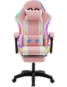 Resim Fashcolle Pink Star Işıklı - Masaj Özellikli Oyuncu Koltuğu Pembe-beyaz 