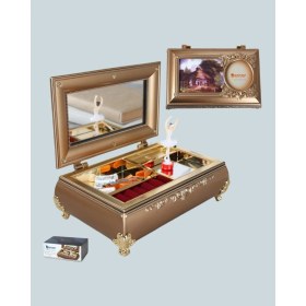 Resim Lowell Home Ieg Müzikli Balerin Figürlü Takı Kutusu Piyano Desenli Dekoratif RSIEG14544-LWLHM 