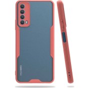 Resim Huawei P Smart 2021 Kılıf Lens Korumalı Hibrit Ince Silikon Kapak 