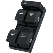 Resim Neevoyu Audi A4 B6 B7 2002-2005 Ön Sol 5 Düğmeli Abs Siyah Cam Kontrol Ana Switchi 10-pin Arayüzlü Direk Değişim 